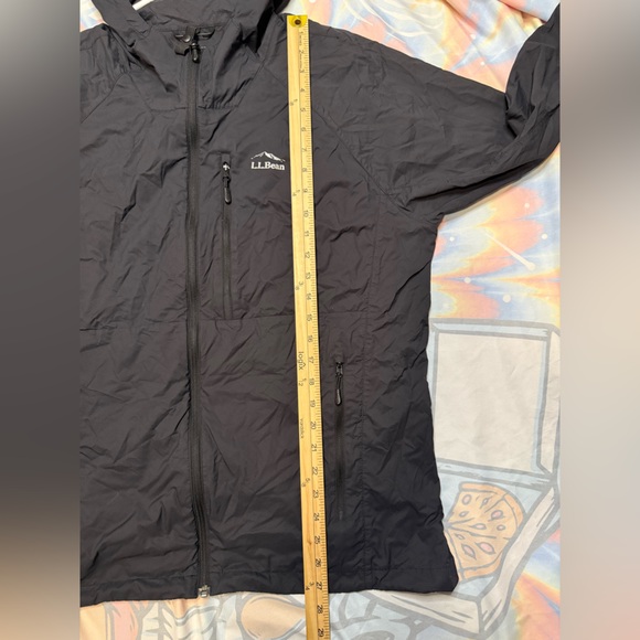 L.L.Bean Black Lightweight Hooded Windbreaker Jacket Size XL - Picture 14 of 14